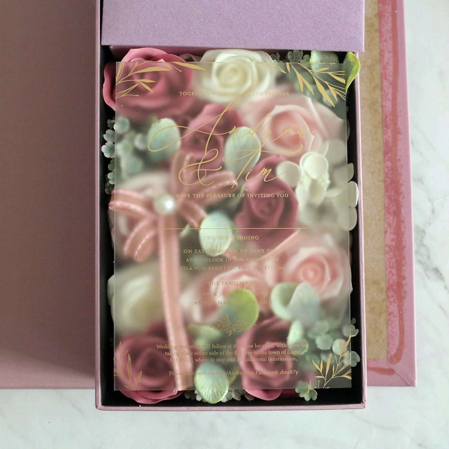 Transparent or Frosted Acrylic Invitation Card Latest Invitation Personalized Custom